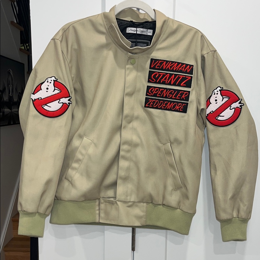 Ghostbusters Beige Bomber Jacket - image 1